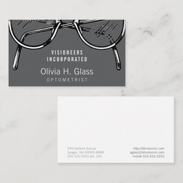 Spectacles Eyewear Optical Vision Business Card (Front/Back)