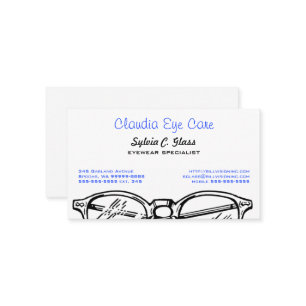 Spectacles Eyewear Optical Vision Business Card