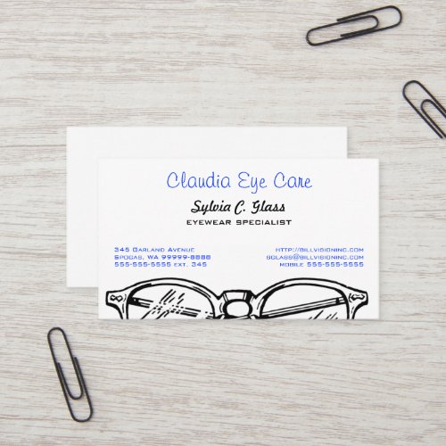 Spectacles Eyewear Optical Vision Business Card Template