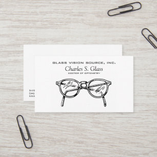 Spectacles Eyewear Optical Vision Business Card