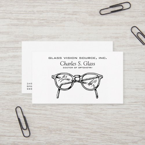 Spectacles Eyewear Optical Vision Business Card Templates