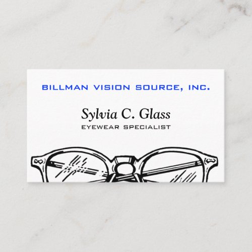 Spectacles Eyewear Optical Vision Business Card Template