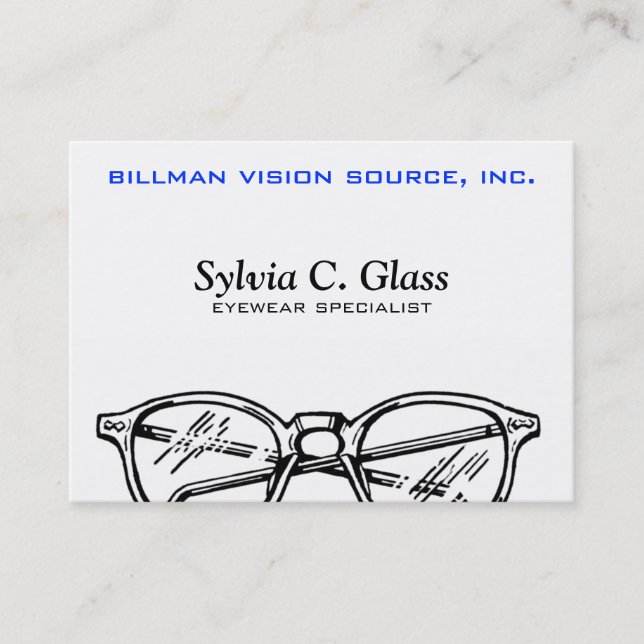 Spectacles Eyewear Optical Vision Business Card (Front)