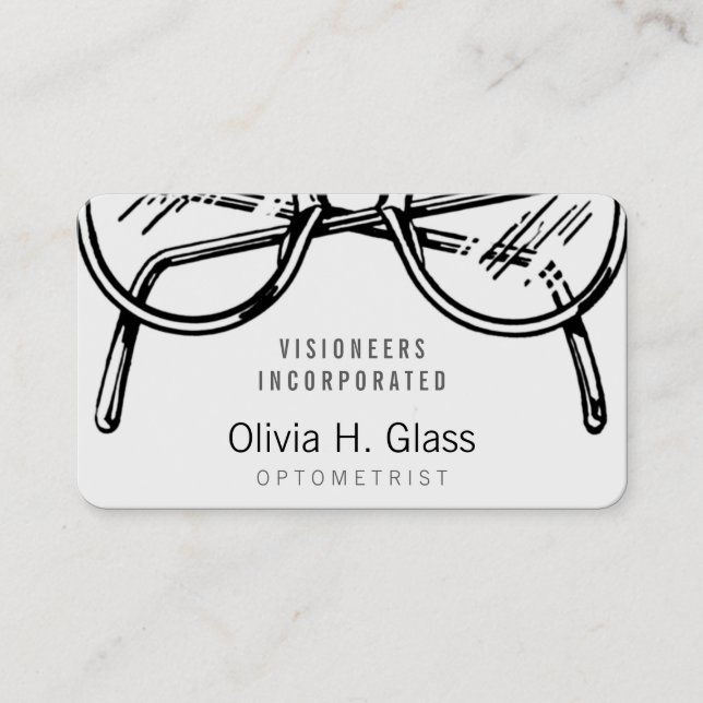 Spectacles Eyewear Optical Vision Business Card (Front)