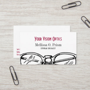 Spectacles Eyewear Optical Vision Business Card