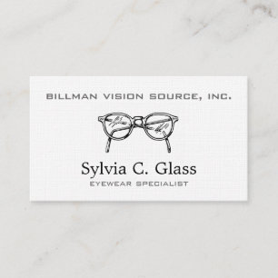 Spectacles Eyewear Optical Vision Business Card