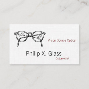 Spectacles Eyewear Optical Vision Business Card