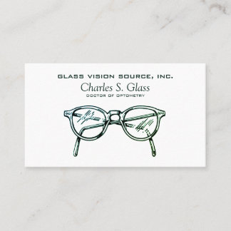 Spectacles Eyewear Optical Vision Greens Business Card