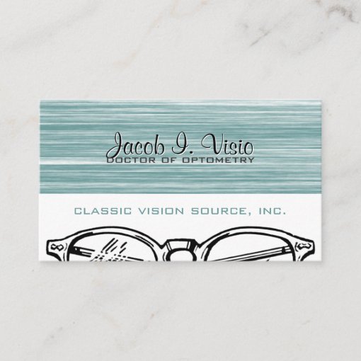 Spectacles Eyewear Optometry Vision Modern Business Card Zazzle