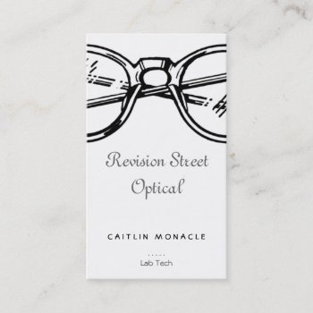 Spectacles Revision Eyewear Optical Vision Business Card by TerryBain at Zazzle
