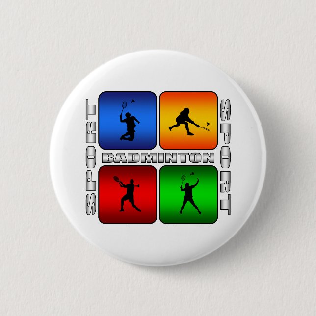 Spectacular Badminton Button (Front)