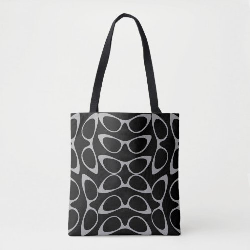 Spectacular Cat Eye Glasses Black  White Fashion Tote Bag