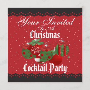 Spectacular Christmas Cocktail Party Invitations