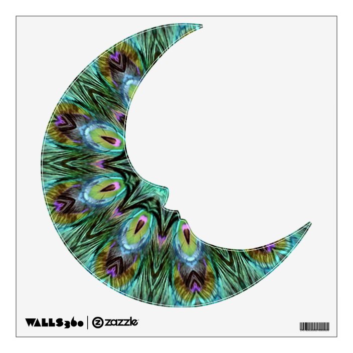 Spectacular Color Peacock Feather Mandala Wall Decal Zazzle Com