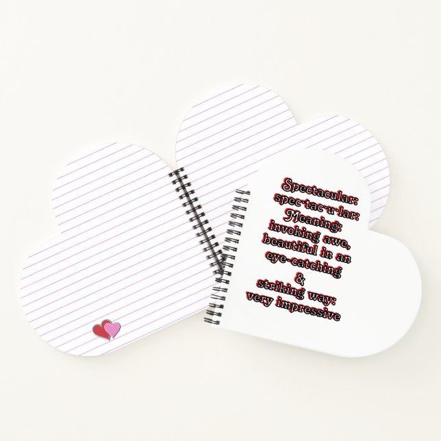 Spectacular: Defintion spec·tac·u·lar Notebook (Inside)