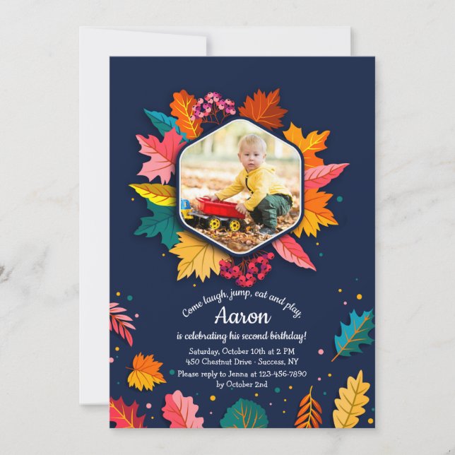 Spectacular Fall Photo Invitation (Front)