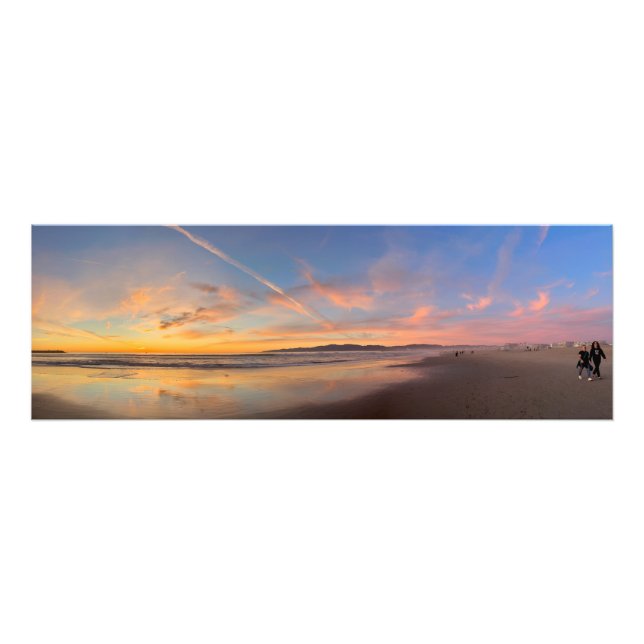 Spectacular Golden Hour Sunset - Venice Beach, CA Photo Print (Front)