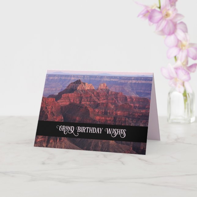 Spectacular Grand Canyon Nature Birthday Wish Card (Orchid)