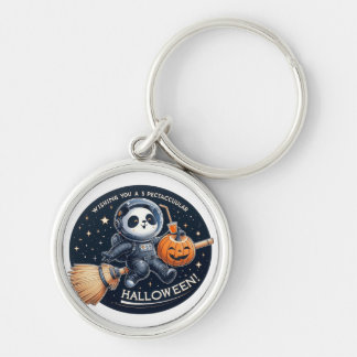 Spectacular Halloween with a Bamboo-Broom Panda  Keychain