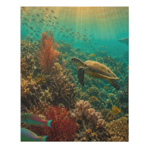 Spectacular Living Coral Reef Underwater Faux Canv Canvas Print