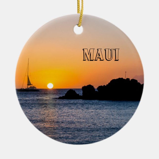 Spectacular Maui Ceramic Ornament (Front)