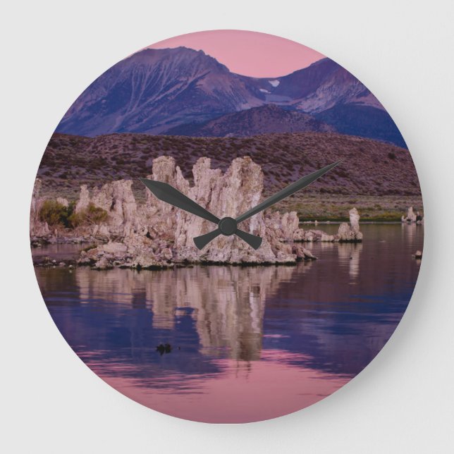 Spectacular Mono Lake In The Shadow Large Clock (Front)