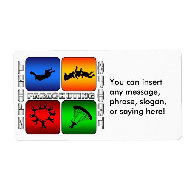 Spectacular Parachuting Label (Front)