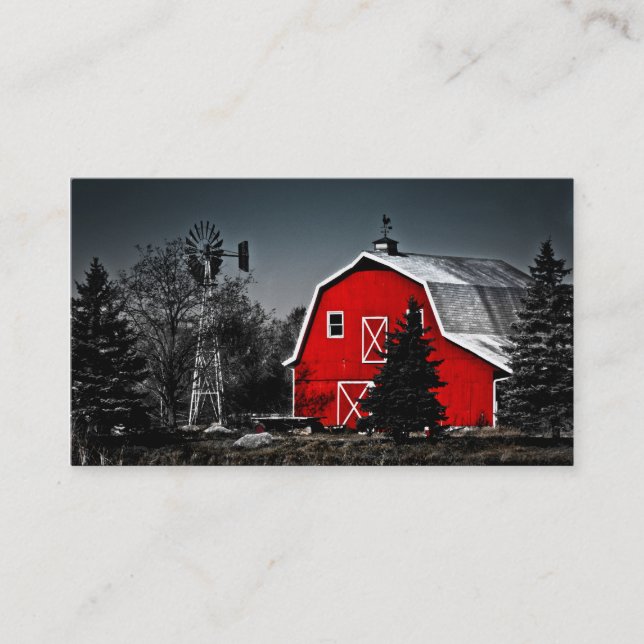 Spectacular Red Barn Business Card (Front)