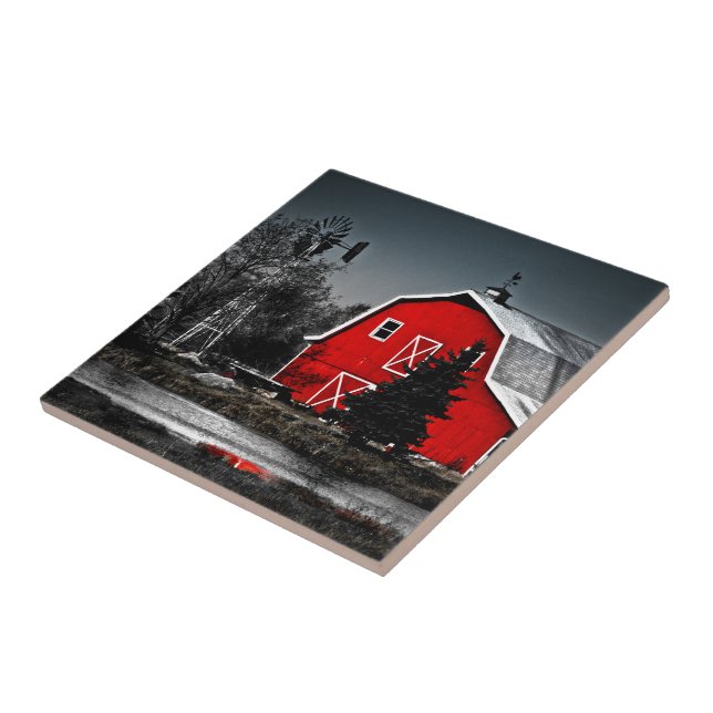 Spectacular Red Barn Tile (Side)