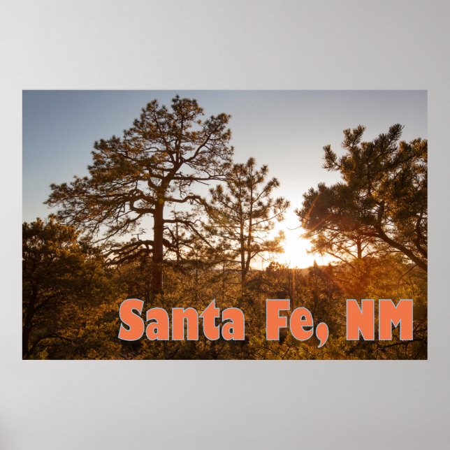 Spectacular Santa Fe Sunset: High Desert Photo Poster (Front)