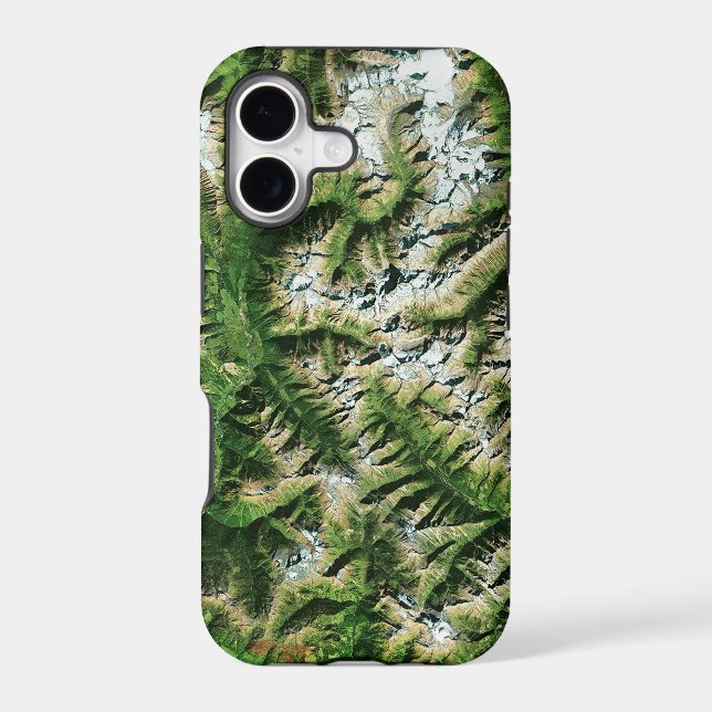 Spectacular Satellite Image (Mountains) Iphone Case (Back)