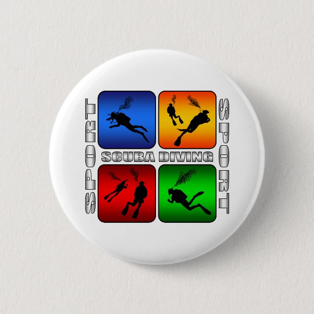 Spectacular Scuba Diving Pinback Button (Front)