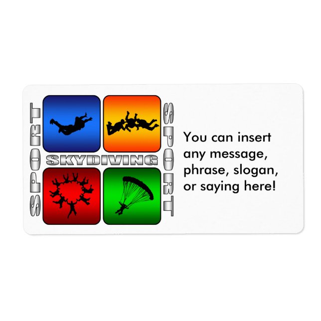 Spectacular Skydiving Label (Front)