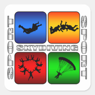 Spectacular Skydiving Square Sticker