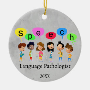 Spectacular Speech-Language Pathologist Kids Ceramic Ornament