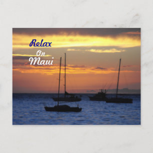 Spectacular Sunset, Lahaina, Maui Hawaii Postcard