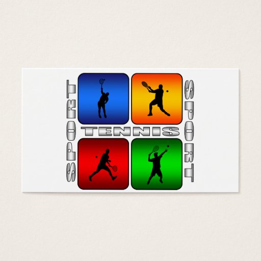 Customizable Spectacular Tennis (Male) Business Card