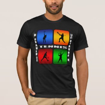 Spectacular Tennis (male) T-shirt by TheArtOfPamela at Zazzle