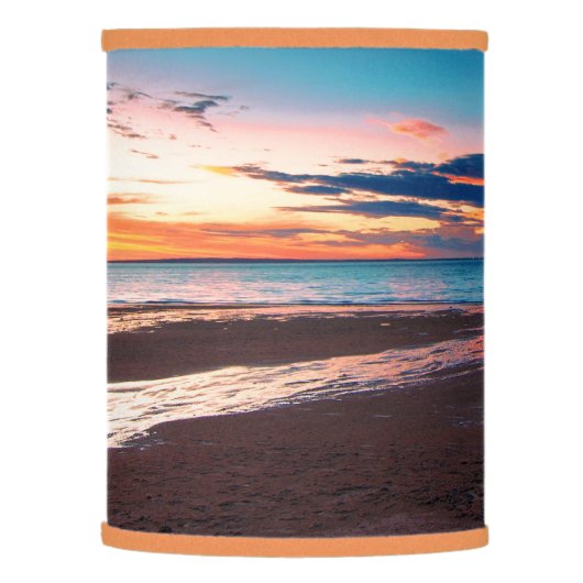 Spectacular Tropical Ocean Beach Sunset Lamp Shade (Left)