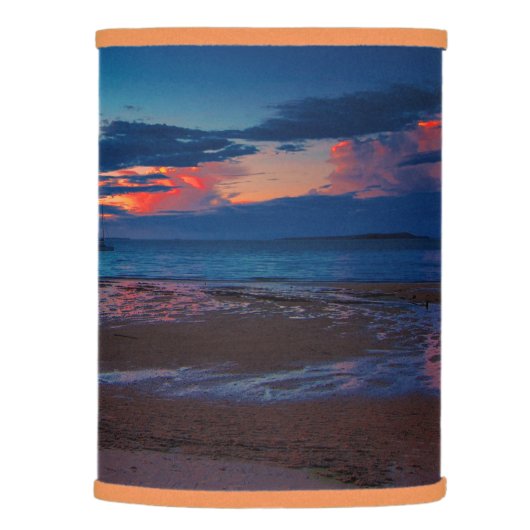 Spectacular Tropical Ocean Beach Sunset Lamp Shade (Right)