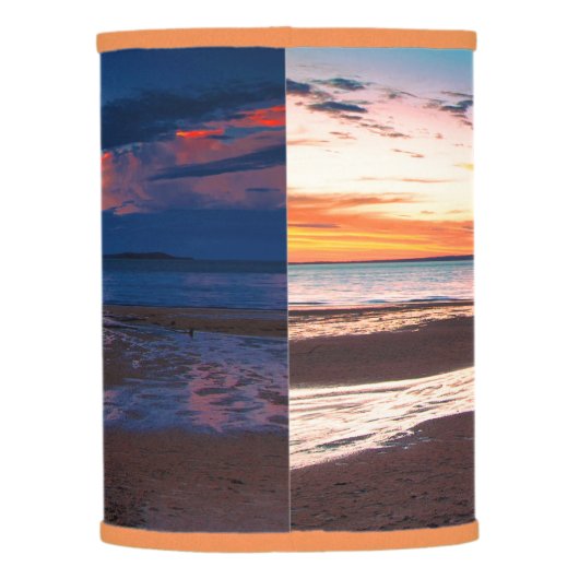 Spectacular Tropical Ocean Beach Sunset Lamp Shade (Back)
