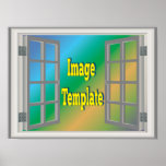 Spectacular Window View Beautiful Amazing Blank Poster at Zazzle
