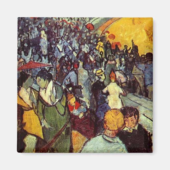 Spectators in Arena at Arles Van Gogh Fine Art Magnet (Front)