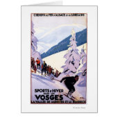 Spectators Watching Skier Poster (Front)