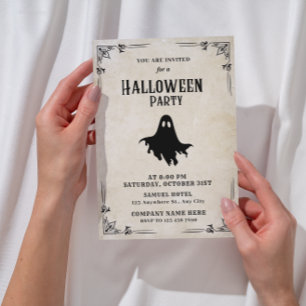 Specter Classic Small Business Party Halloween Invitation