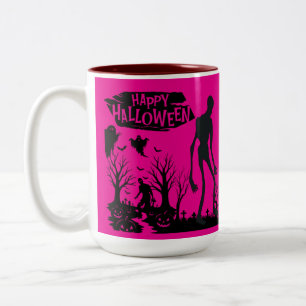 Specter's Harvest Festival hot pink Two-Tone Coffee Mug