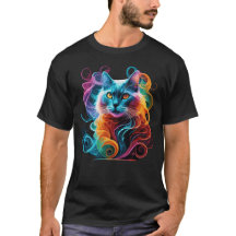 Spectral Anime Cat in Vibrant Smoke Explosion