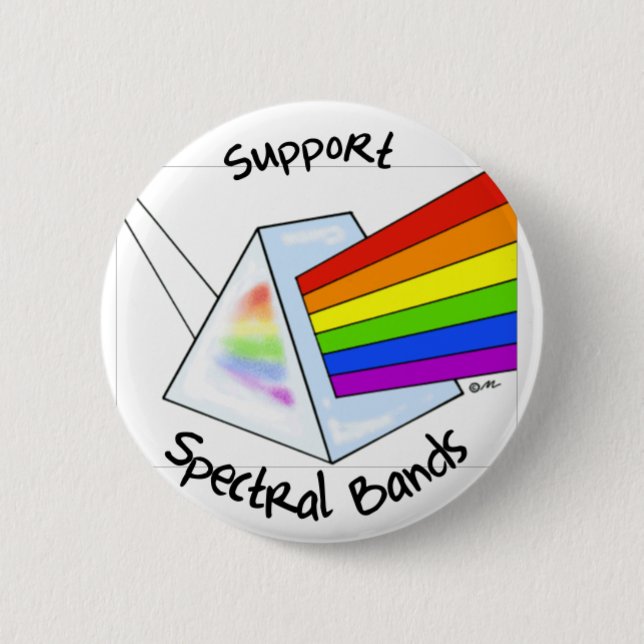 Spectral Bands Pinback Button (Front)