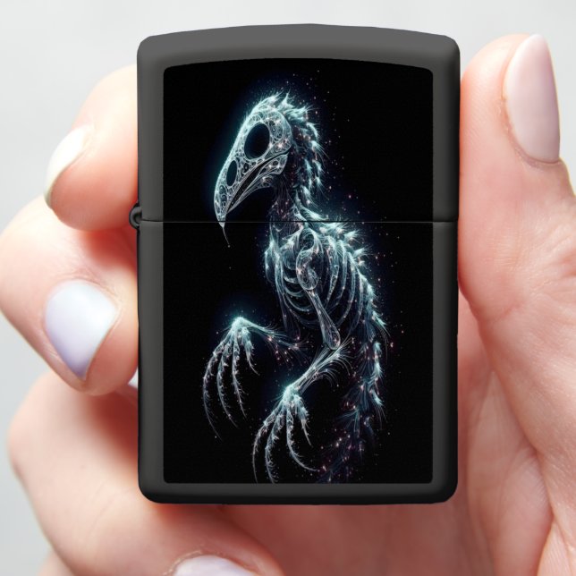 Spectral Bird's Nocturnal Embrace Zippo Lighter (In Hand)