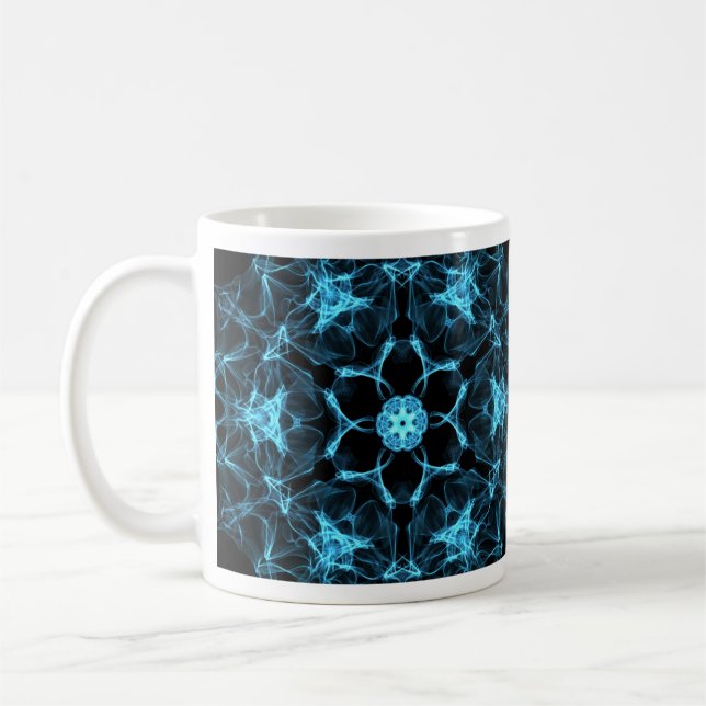 Spectral Blue Mandala mug (Left)